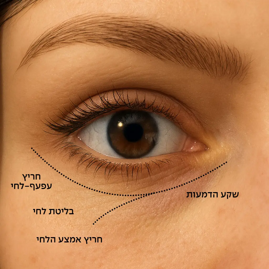 האנטומיה של האזור מתחת לעיניים - מרכז לרפואת עור ואסתטיקה בהנהלת ד״ר אלה אגוזי