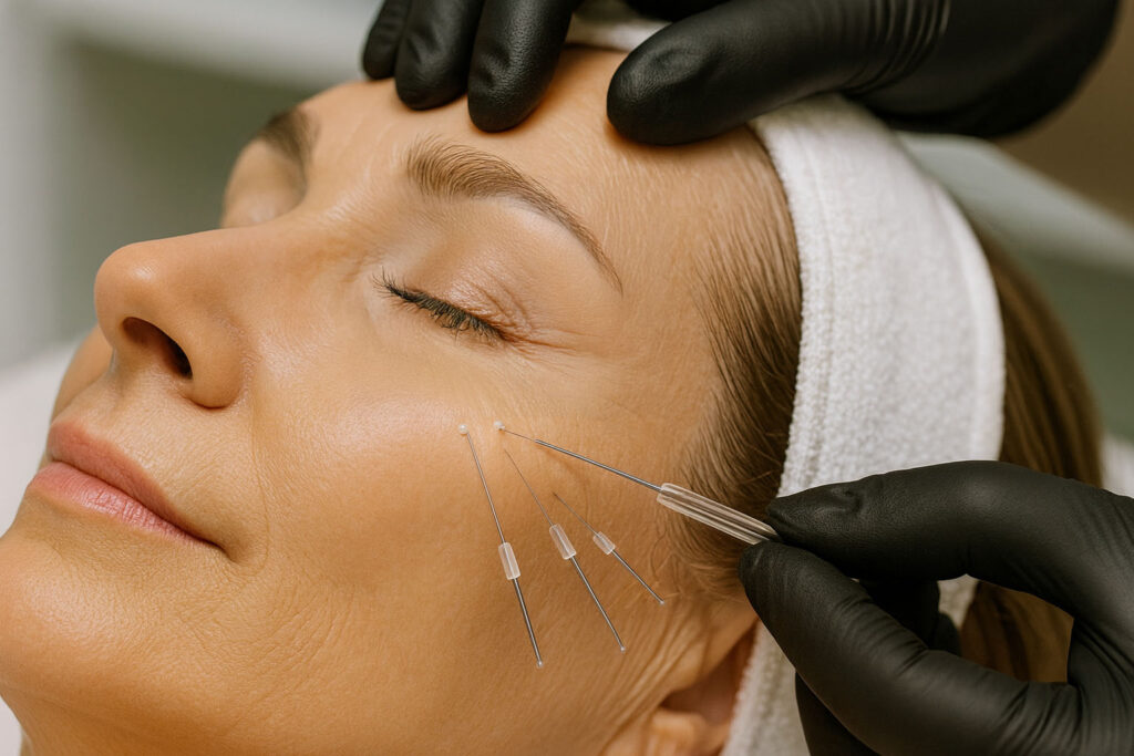 טיפול בשקעי עיניים באמצעות חוטים נספגים - ד״ר אלה אגוזי