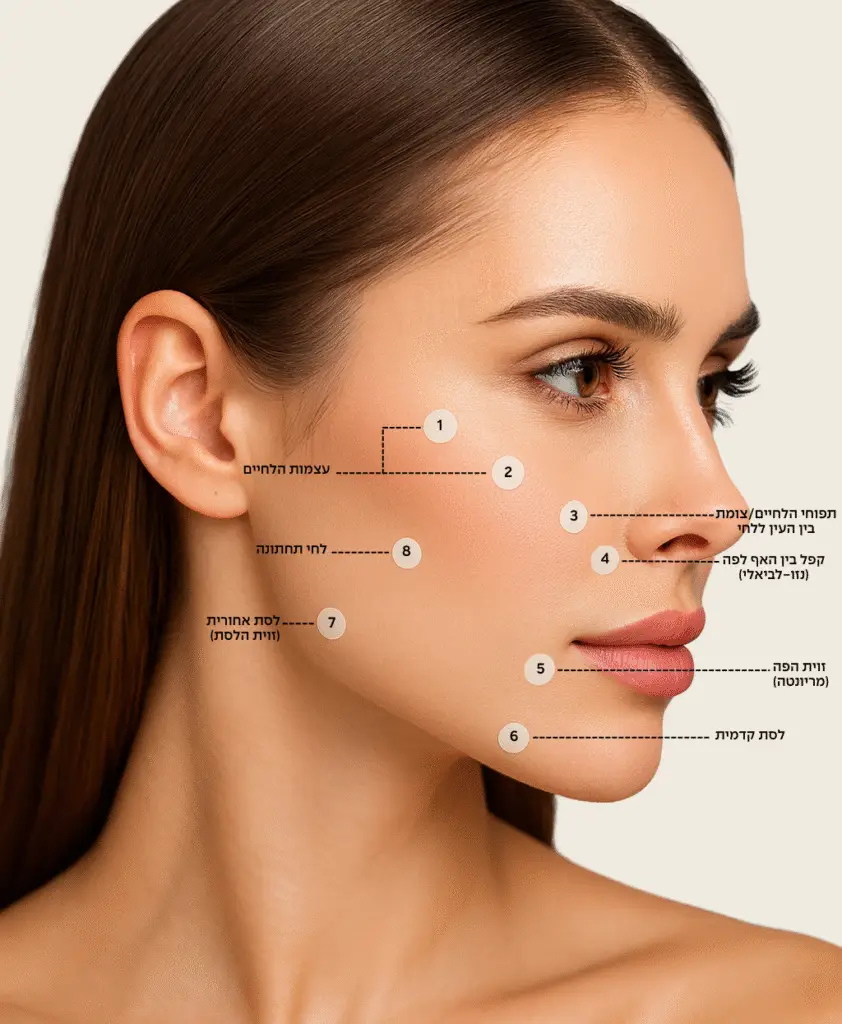 טיפול אסתטי לפנים באמצעות שיטת 8 הנקודות - ד״ר אלה אגוזי